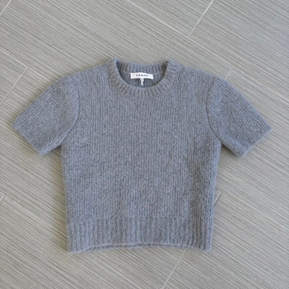 Soft gray blue alpaca wool